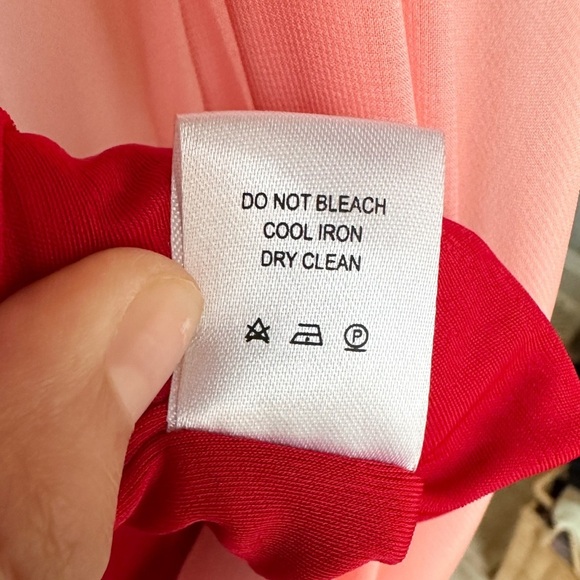 L'Academie by Marianna Marin Midi Dress Red and Pink‎ Size Small - Picture 8 of 9